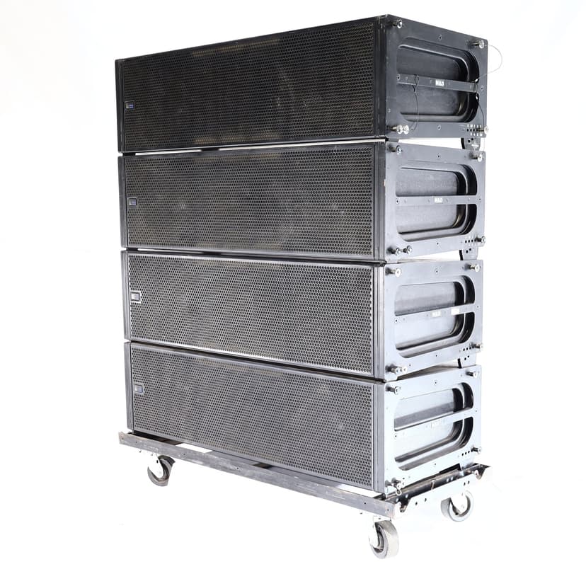 (08) Meyer Sound MILO Line Array Speakers, (02) Meyer 700-HP Subs