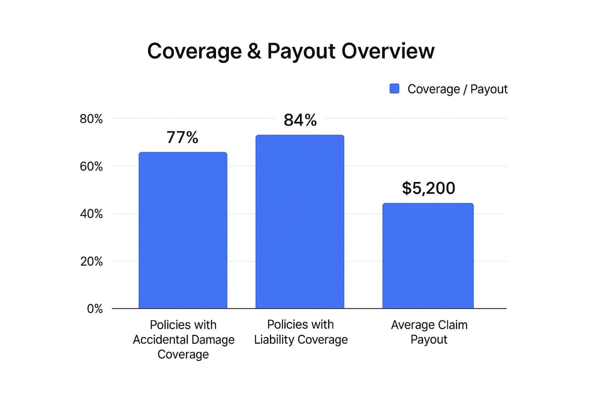Infographic showing that accidental damage is a common policy feature and the average claim payout is $2,500.