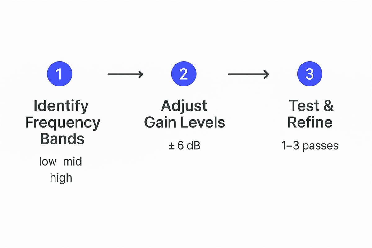 Infographic about how to tune a sound system