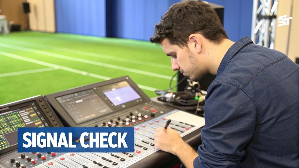 Wireless microphone setup at a live event