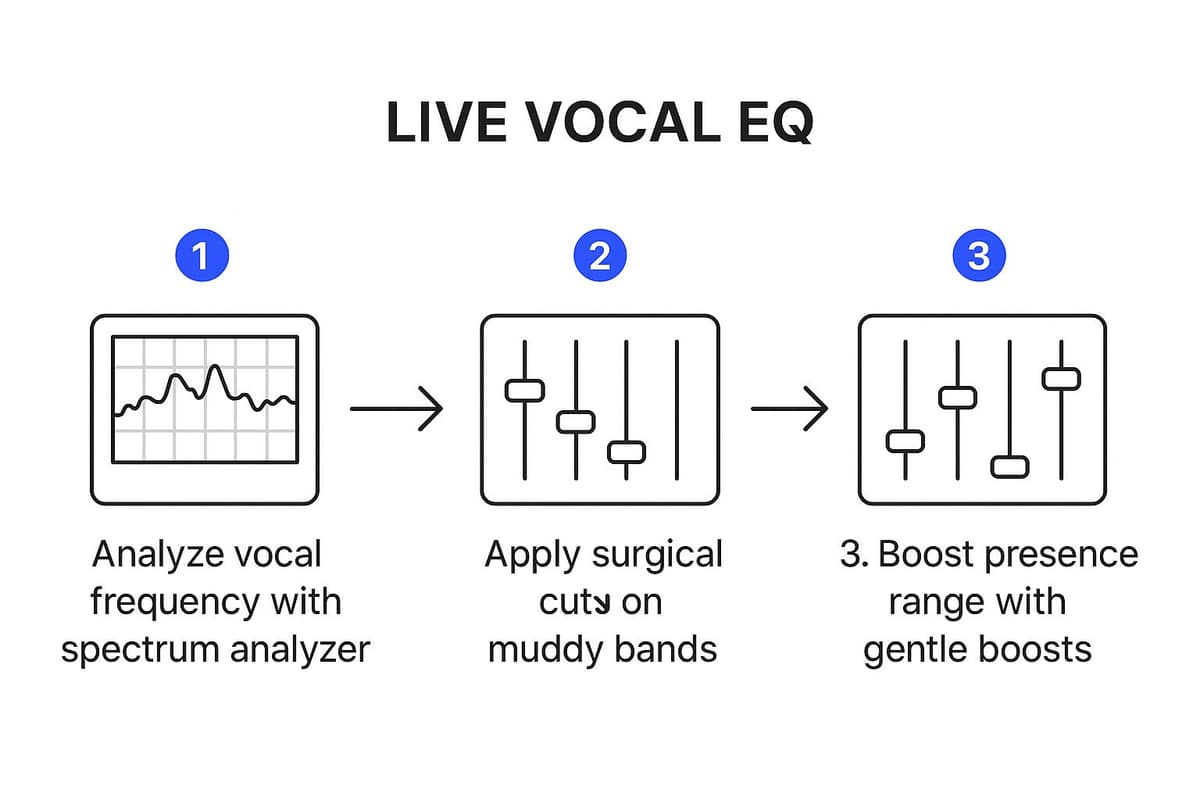Infographic about how to eq live vocals